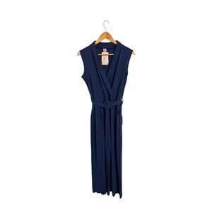 Chic Navy Sleeveless Jumpsuit